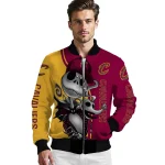 cleveland cavaliers spooky grin wine bomber jacket best selling