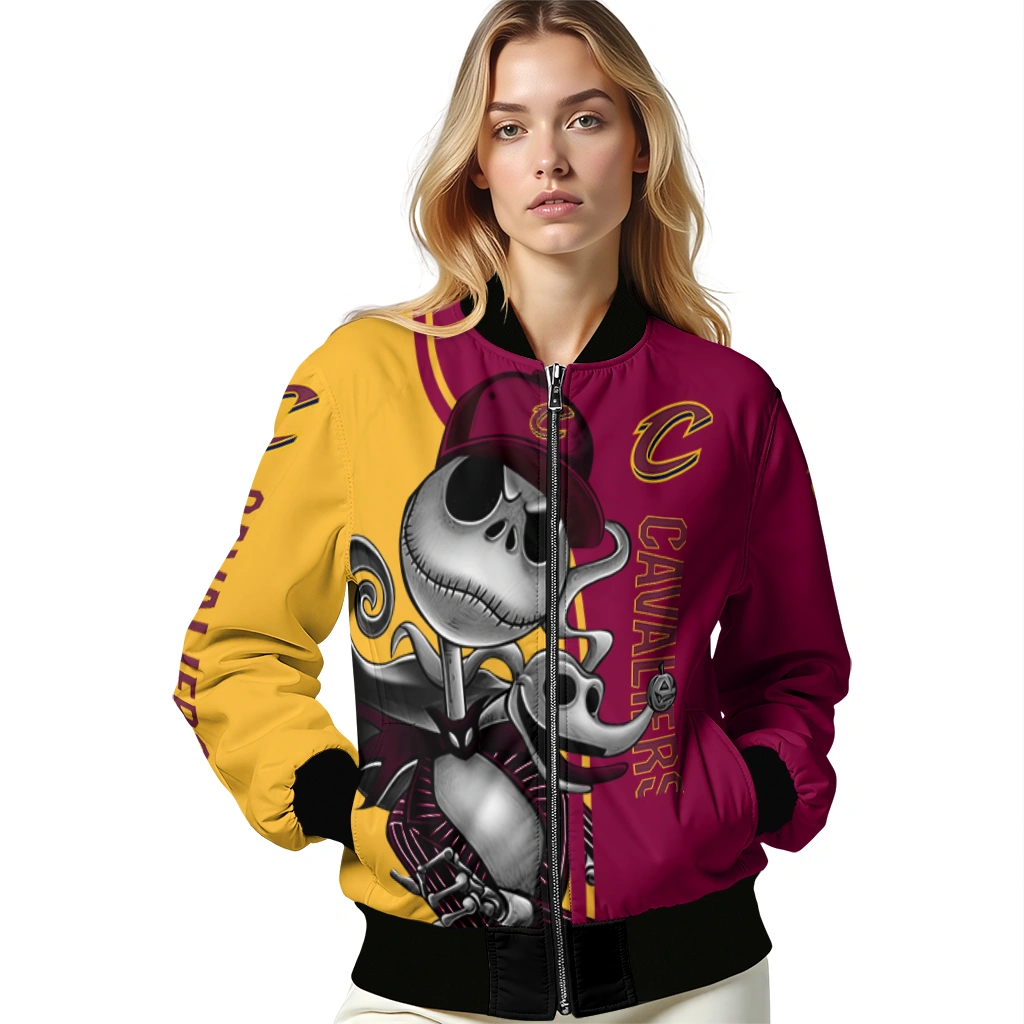 cleveland cavaliers spooky grin wine bomber jacket latest model cleveland cavaliers spooky grin wine bomber jacket latest model
