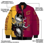 cleveland cavaliers spooky grin wine bomber jacket best selling
