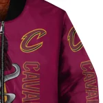 cleveland cavaliers spooky grin wine bomber jacket best selling