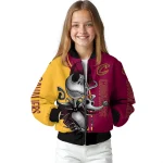cleveland cavaliers spooky grin wine bomber jacket best selling