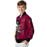 cleveland cavaliers spooky grin wine bomber jacket best selling