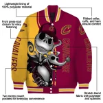 cleveland cavaliers spooky grin wine varsity jacket best selling