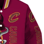 cleveland cavaliers spooky grin wine varsity jacket best selling