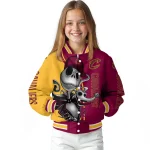 cleveland cavaliers spooky grin wine varsity jacket best selling
