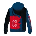 cleveland guardians hex splash navy blue black windbreaker jacket best selling