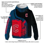 cleveland guardians hex splash navy blue black windbreaker jacket best selling