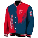 cleveland guardians urban mark navy blue varsity jacket best selling