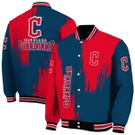 cleveland guardians urban mark navy blue varsity jacket best selling