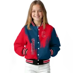 cleveland guardians urban mark navy blue varsity jacket best selling