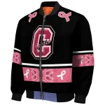 colgate raiders pink ribbon black pink bomber jacket best selling