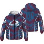 colorado avalanche dynamic heat wave burgundy windbreaker jacket best selling