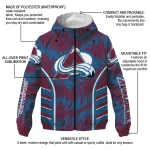 colorado avalanche dynamic heat wave burgundy windbreaker jacket best selling