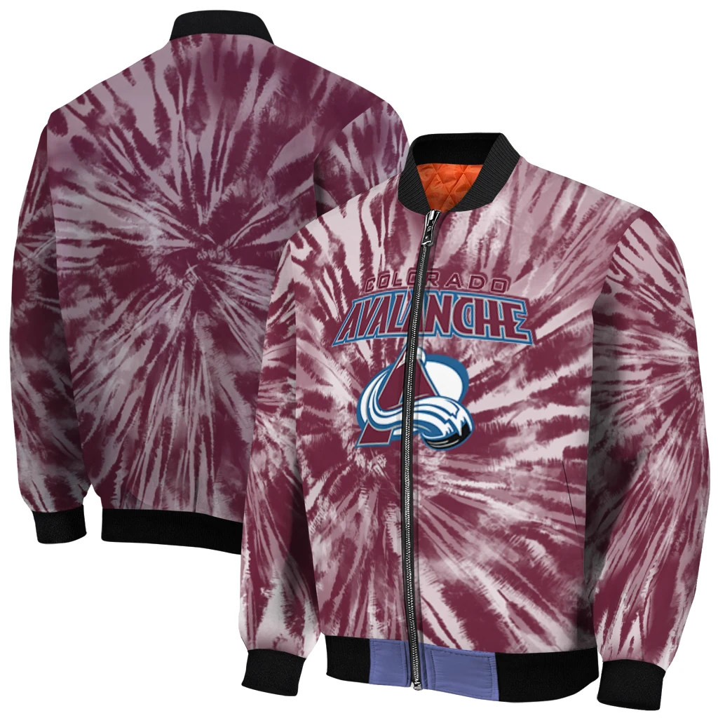 colorado avalanche dynamic rings burgundy bomber jacket best selling colorado avalanche dynamic rings burgundy bomber jacket best selling