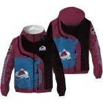 colorado avalanche hex grid texture burgundy black windbreaker jacket best selling