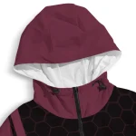colorado avalanche hex grid texture burgundy black windbreaker jacket best selling