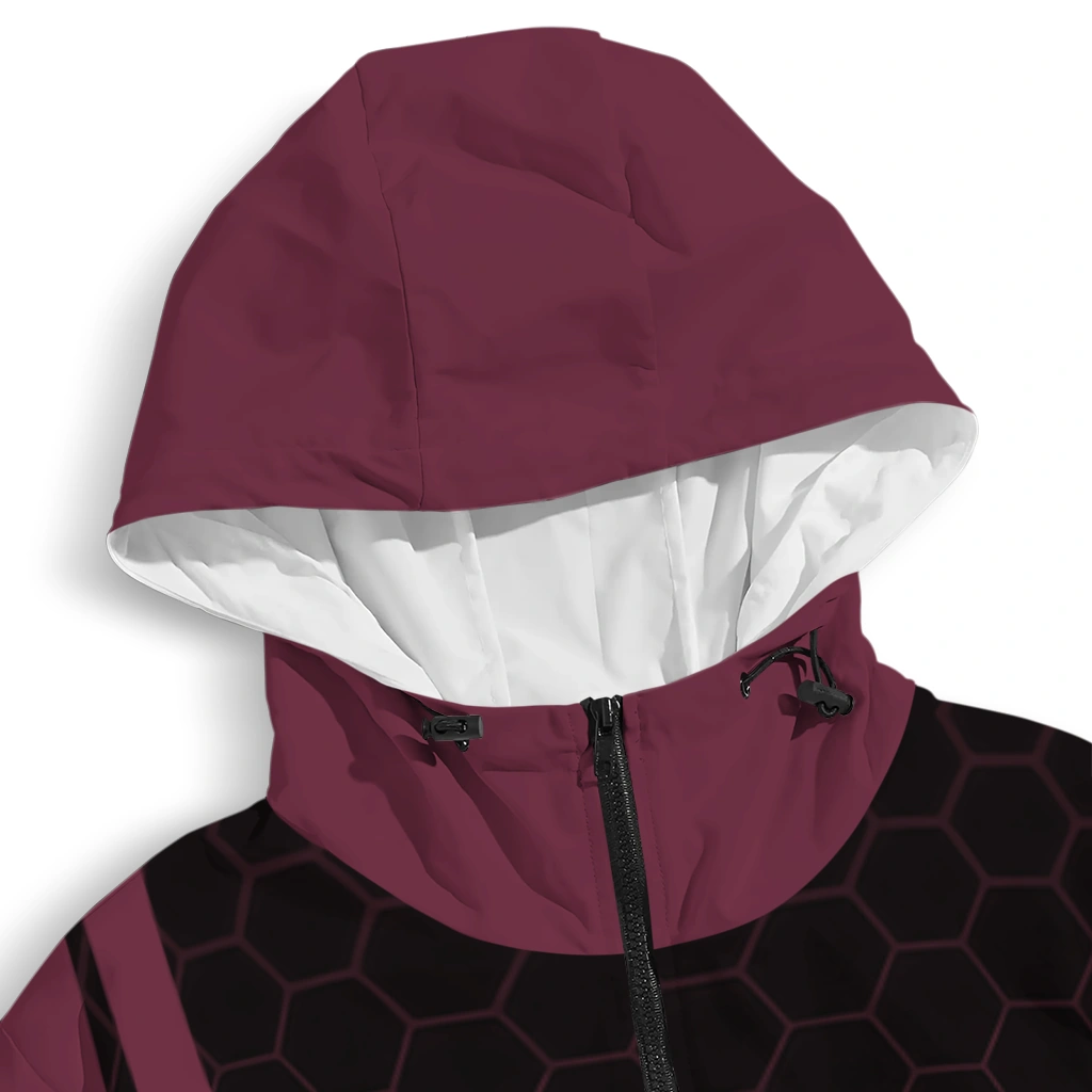 colorado avalanche hex grid texture burgundy black windbreaker jacket premium grade colorado avalanche hex grid texture burgundy black windbreaker jacket premium grade