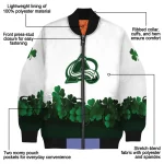 colorado avalanche lucky clovers white green bomber jacket best selling