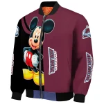 colorado avalanche mickey mouse burgundy bomber jacket best selling