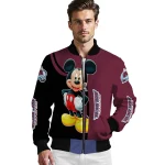 colorado avalanche mickey mouse burgundy bomber jacket best selling