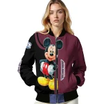 colorado avalanche mickey mouse burgundy bomber jacket best selling