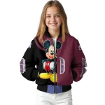 colorado avalanche mickey mouse burgundy bomber jacket best selling