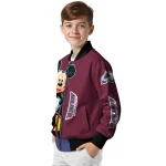 colorado avalanche mickey mouse burgundy bomber jacket best selling