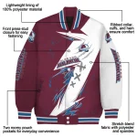 colorado avalanche ripped bolt burgundy white varsity jacket best selling