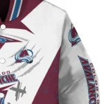 colorado avalanche ripped bolt burgundy white varsity jacket best selling