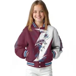 colorado avalanche ripped bolt burgundy white varsity jacket best selling