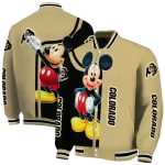 colorado buffaloes mickey mouse gold varsity jacket best selling