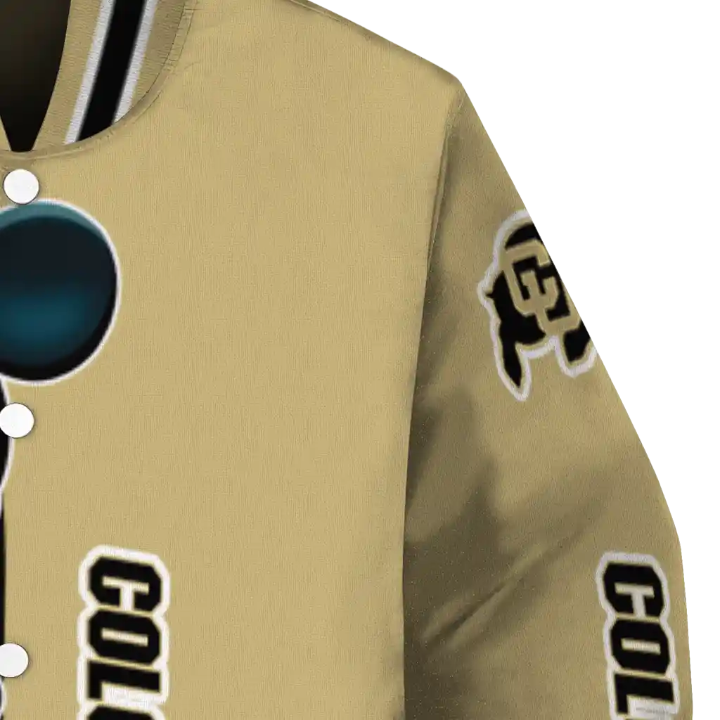 colorado buffaloes mickey mouse gold varsity jacket premium grade colorado buffaloes mickey mouse gold varsity jacket premium grade