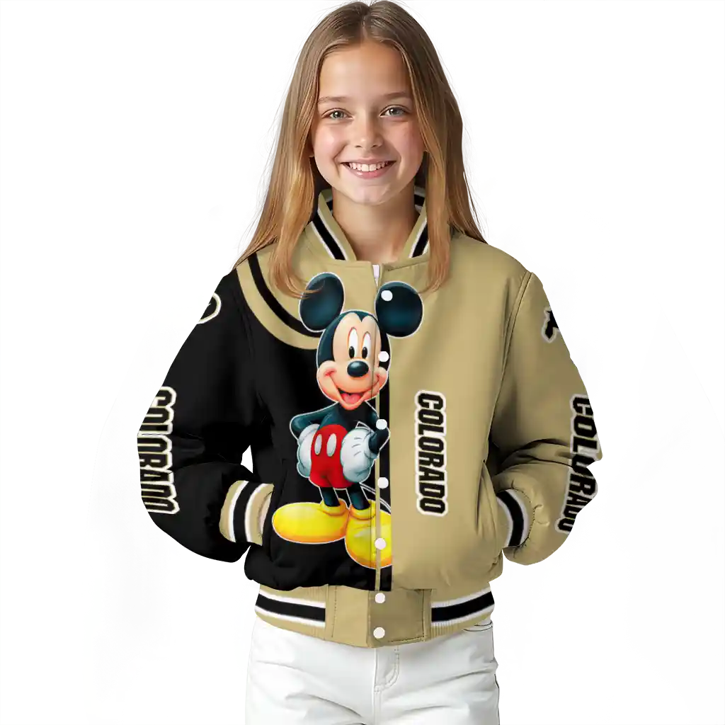 colorado buffaloes mickey mouse gold varsity jacket top rated colorado buffaloes mickey mouse gold varsity jacket top rated