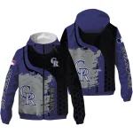colorado rockies hex splash blue black windbreaker jacket best selling