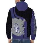 colorado rockies hex splash blue black windbreaker jacket best selling