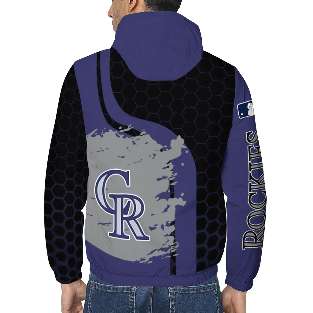 colorado rockies hex splash blue black windbreaker jacket trendy colorado rockies hex splash blue black windbreaker jacket trendy