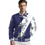 colorado rockies ripped bolt blue white varsity jacket best selling