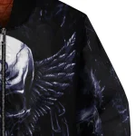 colorado rockies skull bite blue black bomber jacket best selling