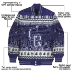 colorado rockies snowy pines blue varsity jacket best selling