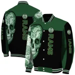 colorado state rams intricate skull green black varsity jacket best selling