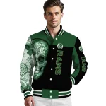 colorado state rams intricate skull green black varsity jacket best selling