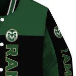 colorado state rams intricate skull green black varsity jacket best selling