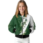 colorado state rams ripped bolt green white bomber jacket best selling