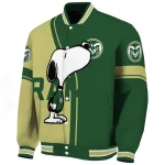 colorado state rams snoopy attitude green varsity jacket best selling