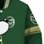 colorado state rams snoopy attitude green varsity jacket best selling
