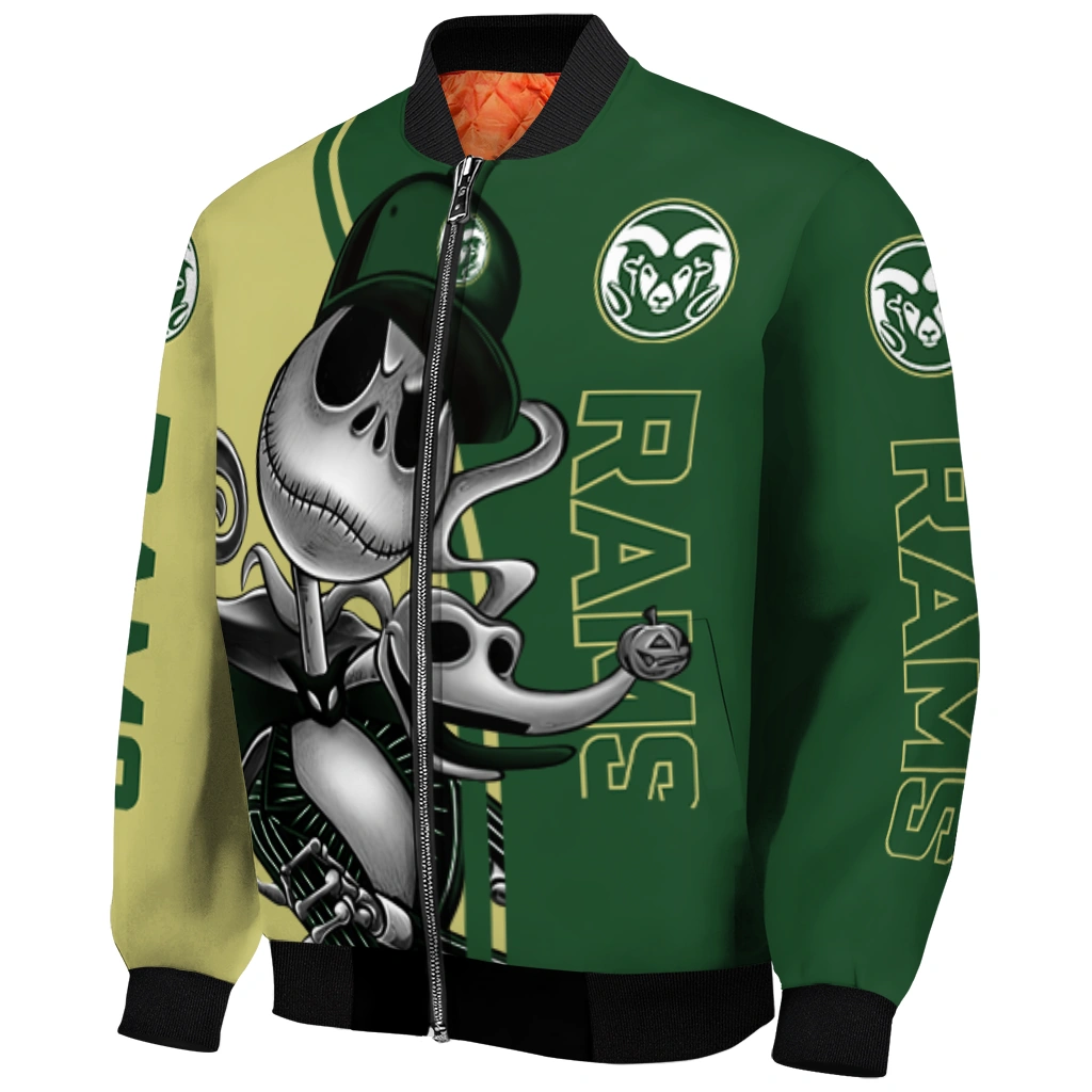 colorado state rams spooky grin green bomber jacket fashion forward colorado state rams spooky grin green bomber jacket fashion forward