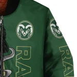 colorado state rams spooky grin green bomber jacket best selling