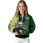 colorado state rams spooky grin green bomber jacket best selling