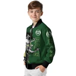 colorado state rams spooky grin green bomber jacket best selling