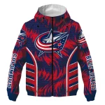columbus blue jackets dynamic heat wave navy blue windbreaker jacket best selling